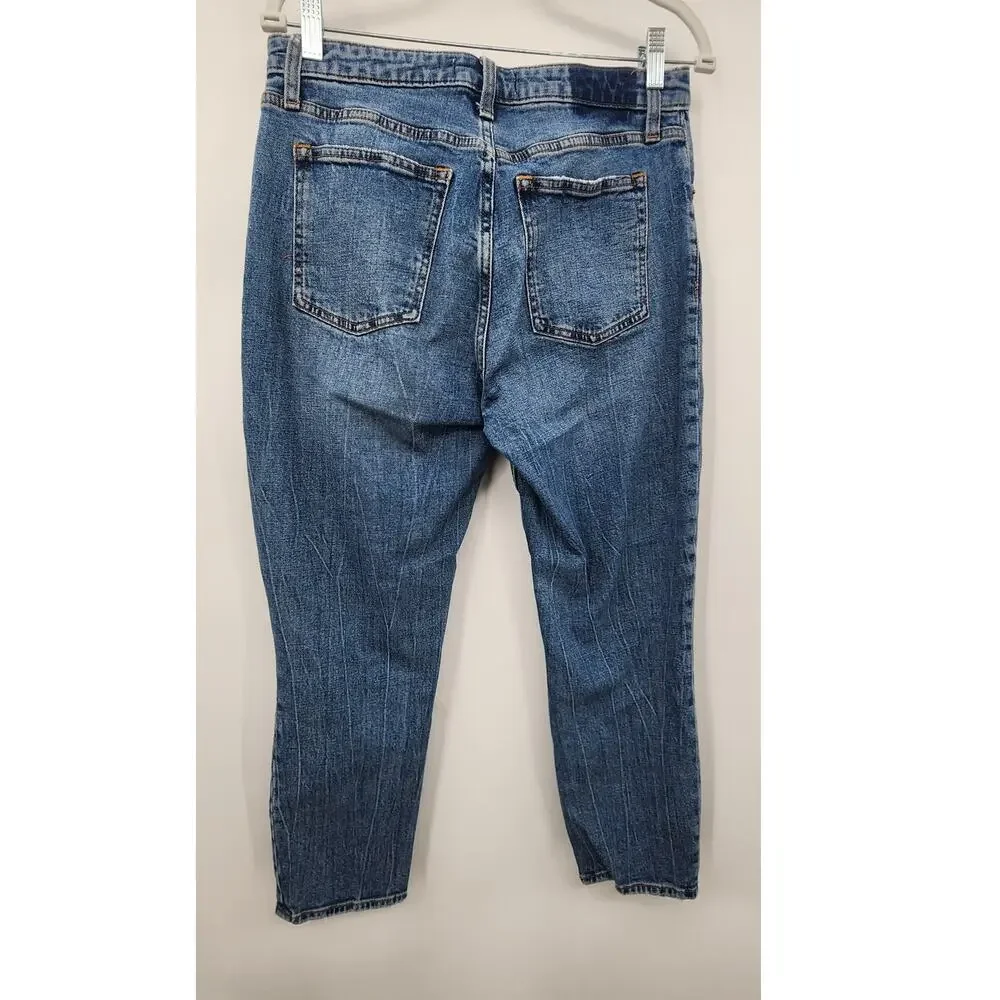 Abercrombie & Fitch The Skinny High Rise Jeans Medium Wash 28 6 S Curve Love‎